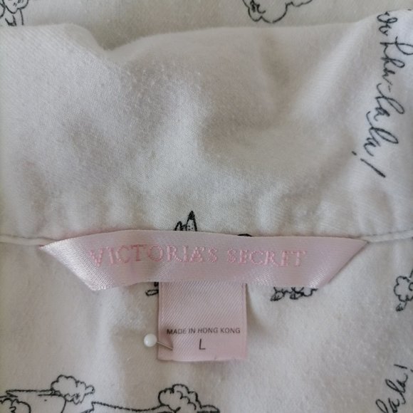 Victoria's Secret Women's White Button Front Pajama Top Size L - Picture 5 of 6